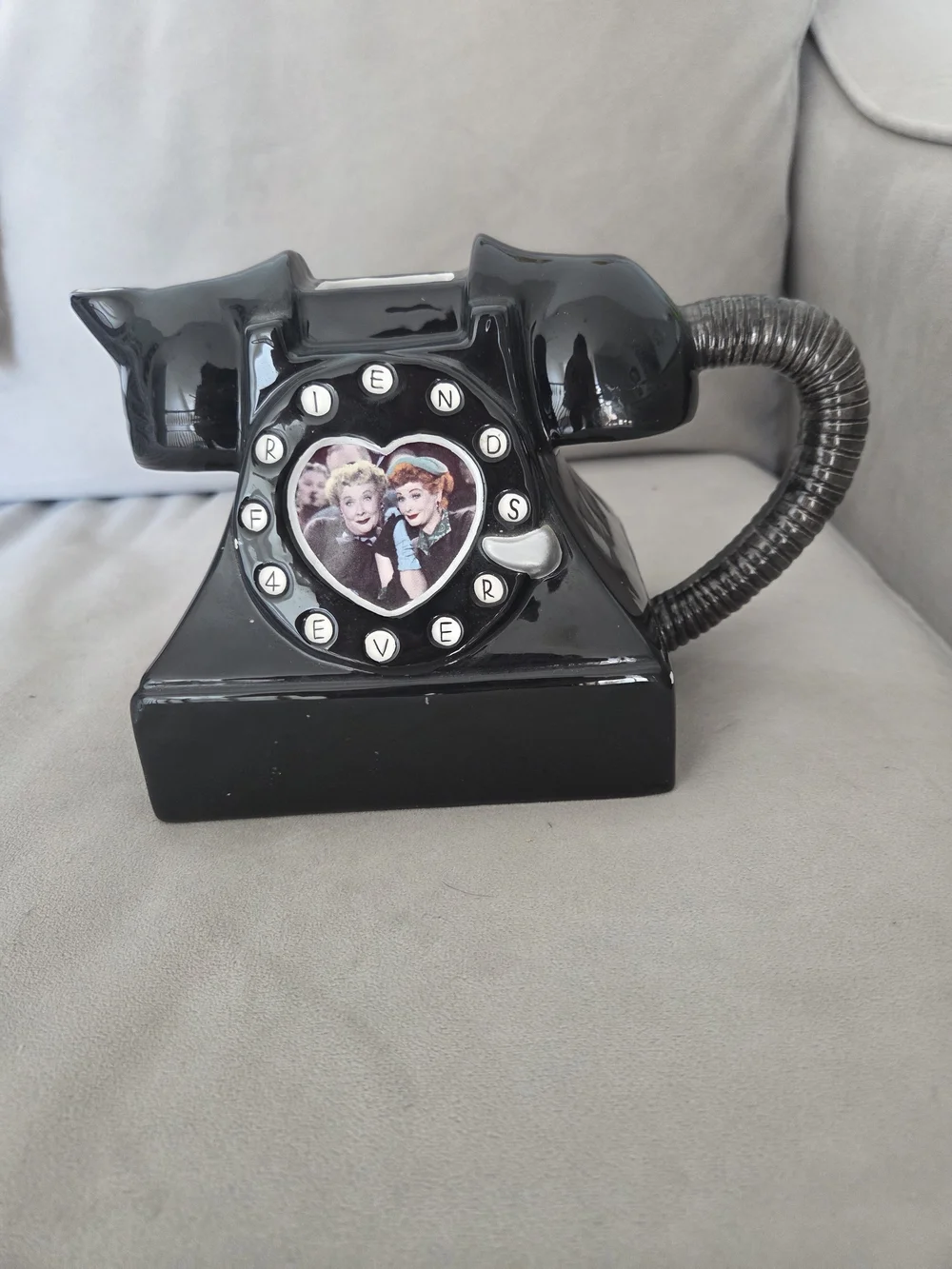 Black Retro Ceramic Telephone Decor - I Love Lucy 1950s